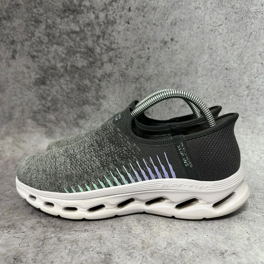 Skechers GO WALK Glide-Step 2.0 Venus Sneakers Women 9 Gray Slip-ins Comfort
